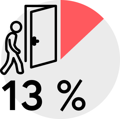 13 %